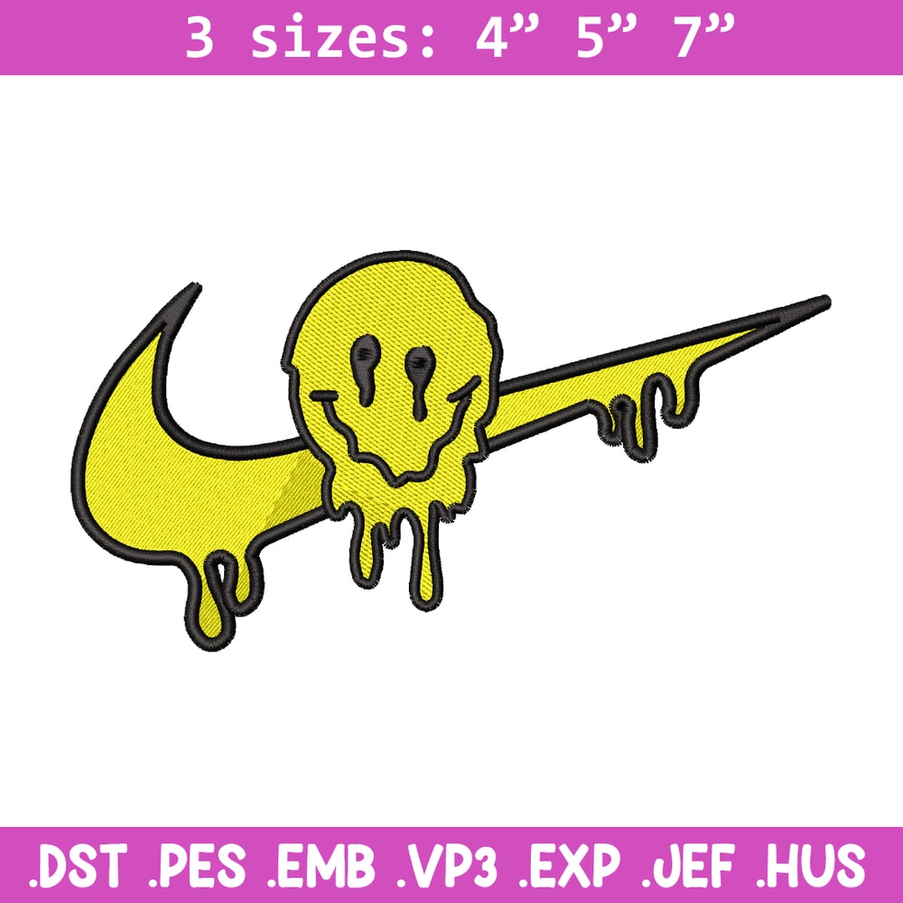Emoji smile nike embroidery design, Emoji embroidery, nike design, embroidery file, logo shirt, Digital download.jpg