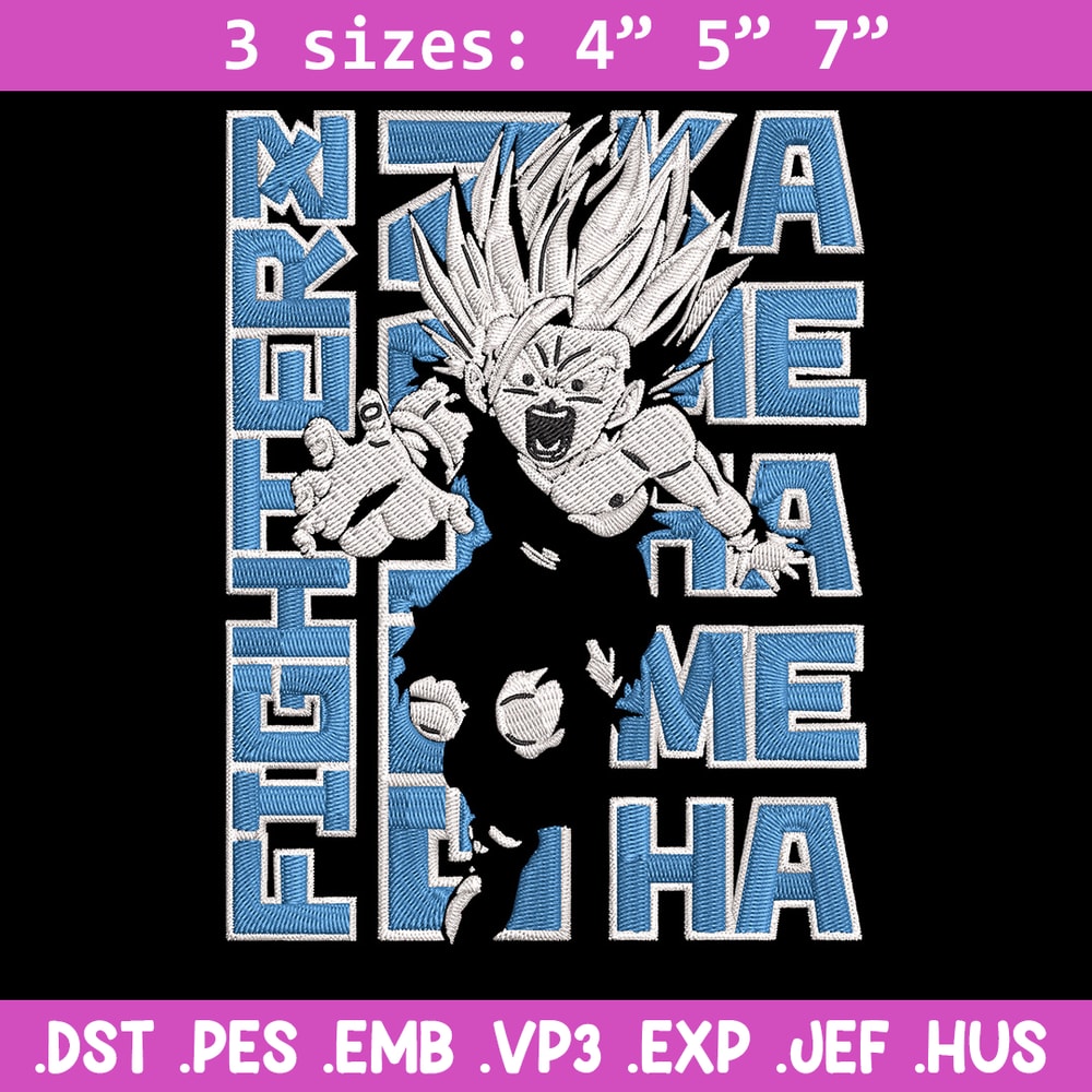 Gohan poster Embroidery Design, Dragonball Embroidery, Embroidery File, Anime Embroidery, Anime shirt, Digital download.jpg