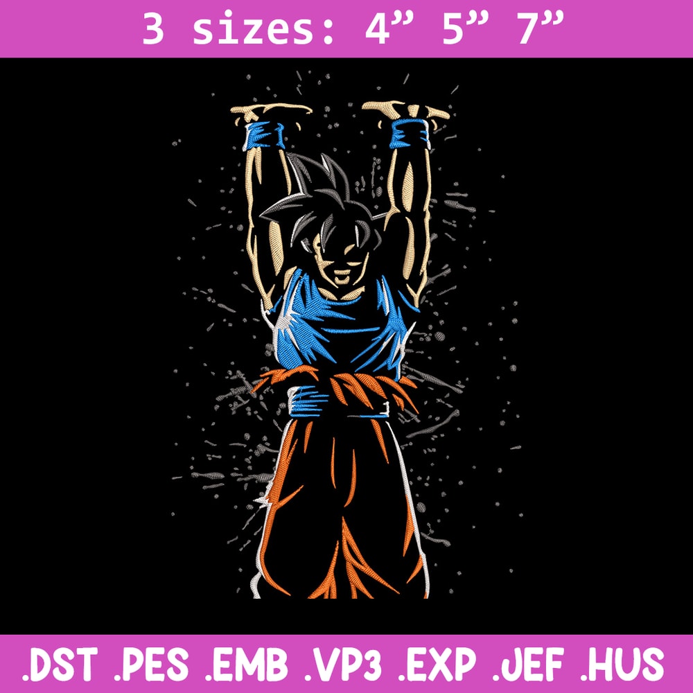 Goku genkidama Embroidery Design, Dragonball Embroidery,Embroidery File, Anime Embroidery, Anime shirt, Digital download.jpg