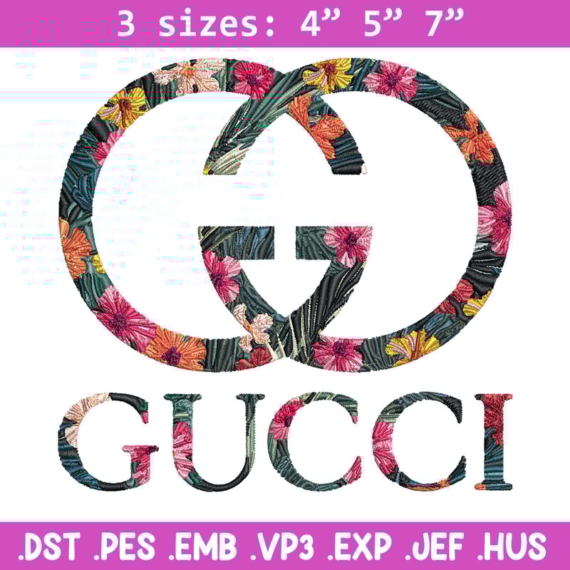 Gucci flower Embroidery Design, Gucci Embroidery, Brand Embroidery, Logo shirt, Embroidery File, Digital download.jpg