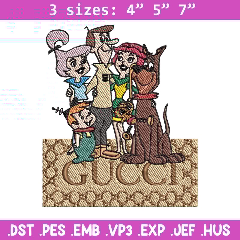 Gucci Jetsons Embroidery design, Gucci Jetsons Embroidery, cartoon design, Embroidery File, Gucci logo, Instant download.jpg