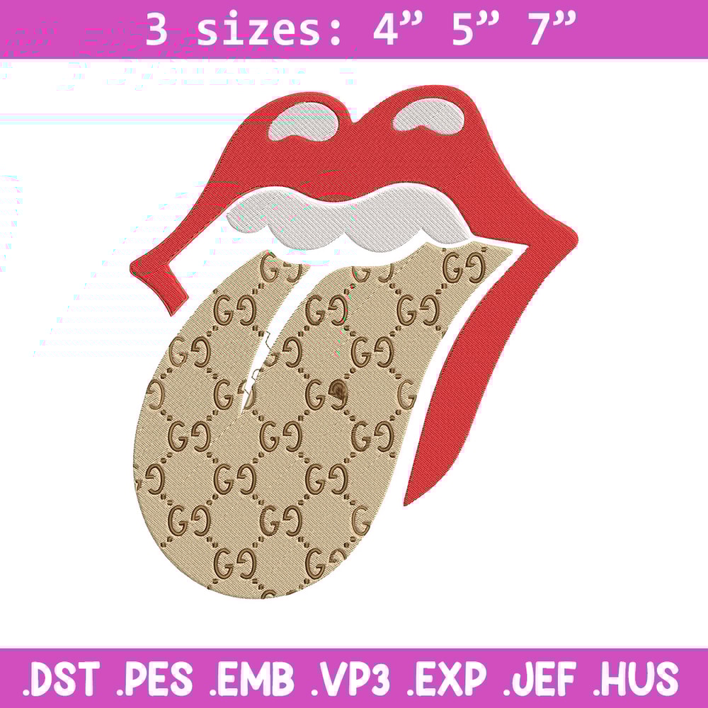 Gucci mouth Embroidery Design, Logo Embroidery, Embroidery File, Gucci Embroidery, Anime shirt, Digital download.jpg