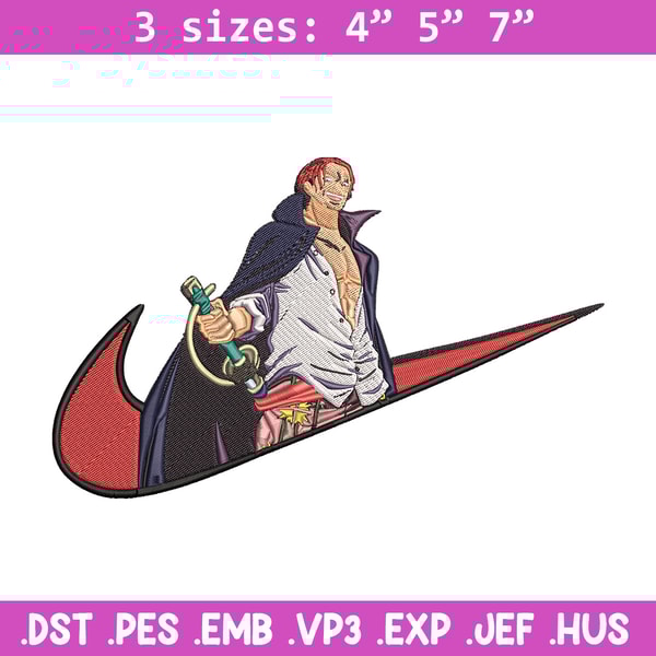 Shanks x nike Embroidery Design, One piece Embroidery, Embroidery File, Nike Embroidery, Anime shirt, Digital download.jpg