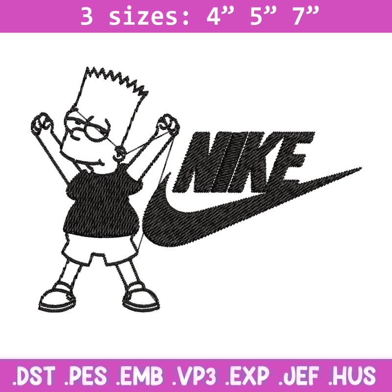 Simpson Nike Embroidery design, Simpson cartoon Embroidery, Nike design, Embroidery file, logo shirt, Instant download..jpg