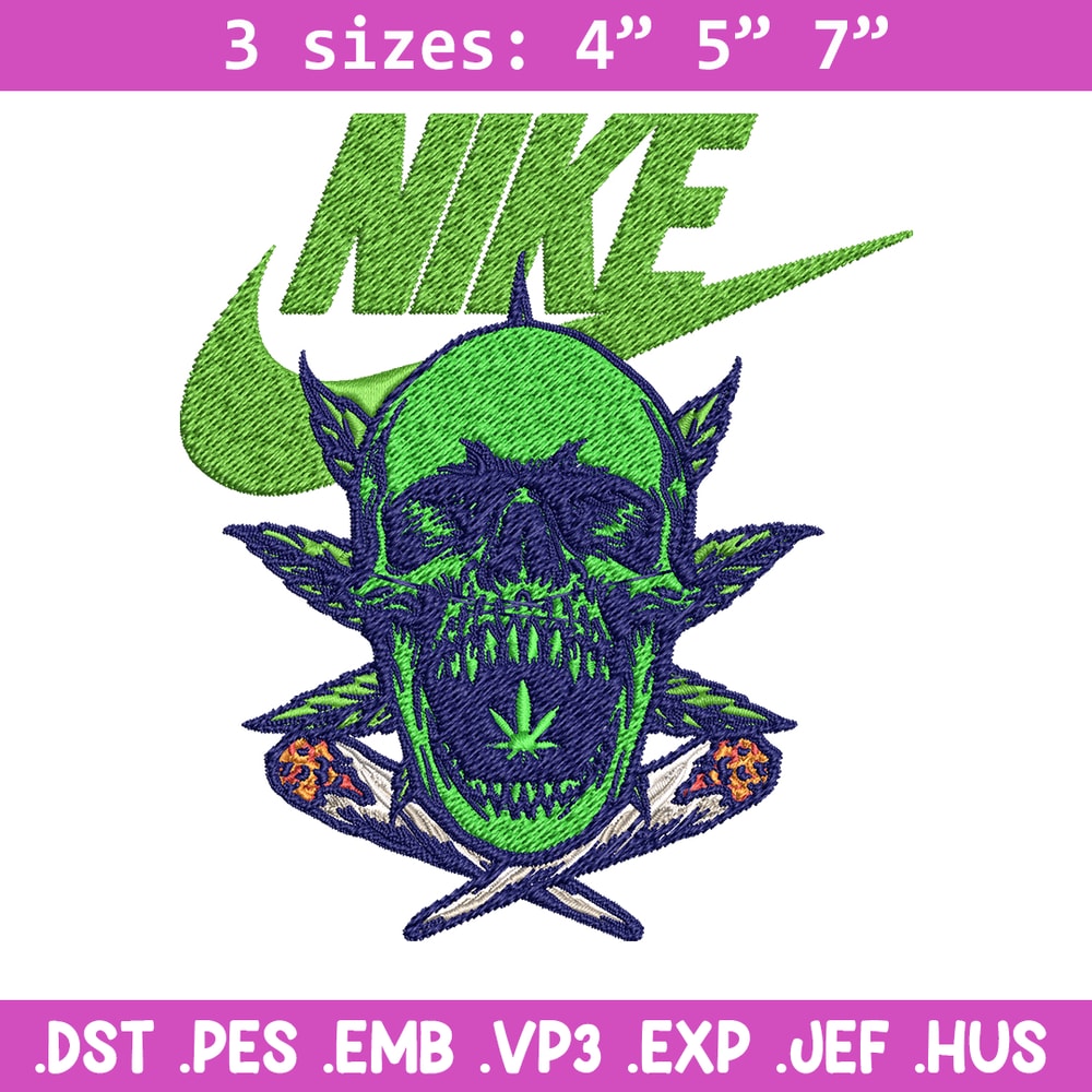 Skull horror Nike Embroidery design, Skull horror Embroidery, Nike design, Embroidery file, logo shirt, Instant download.jpg