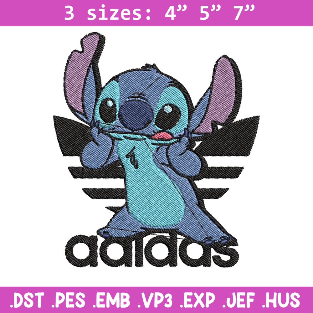 Stitch adidas Embroidery Design, Adidas Embroidery, Embroidery File, Brand Embroidery, Logo shirt, Digital download.jpg