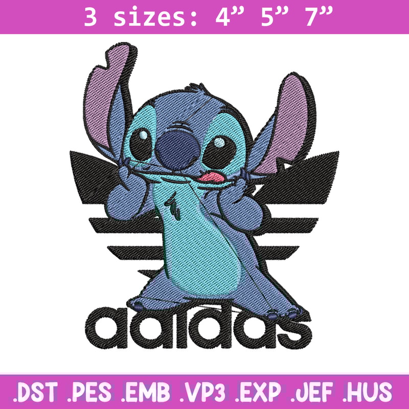 Stitch adidas Embroidery Design, Adidas Embroidery, Embroidery File, Brand Embroidery, Logo shirt, Digital download.jpg