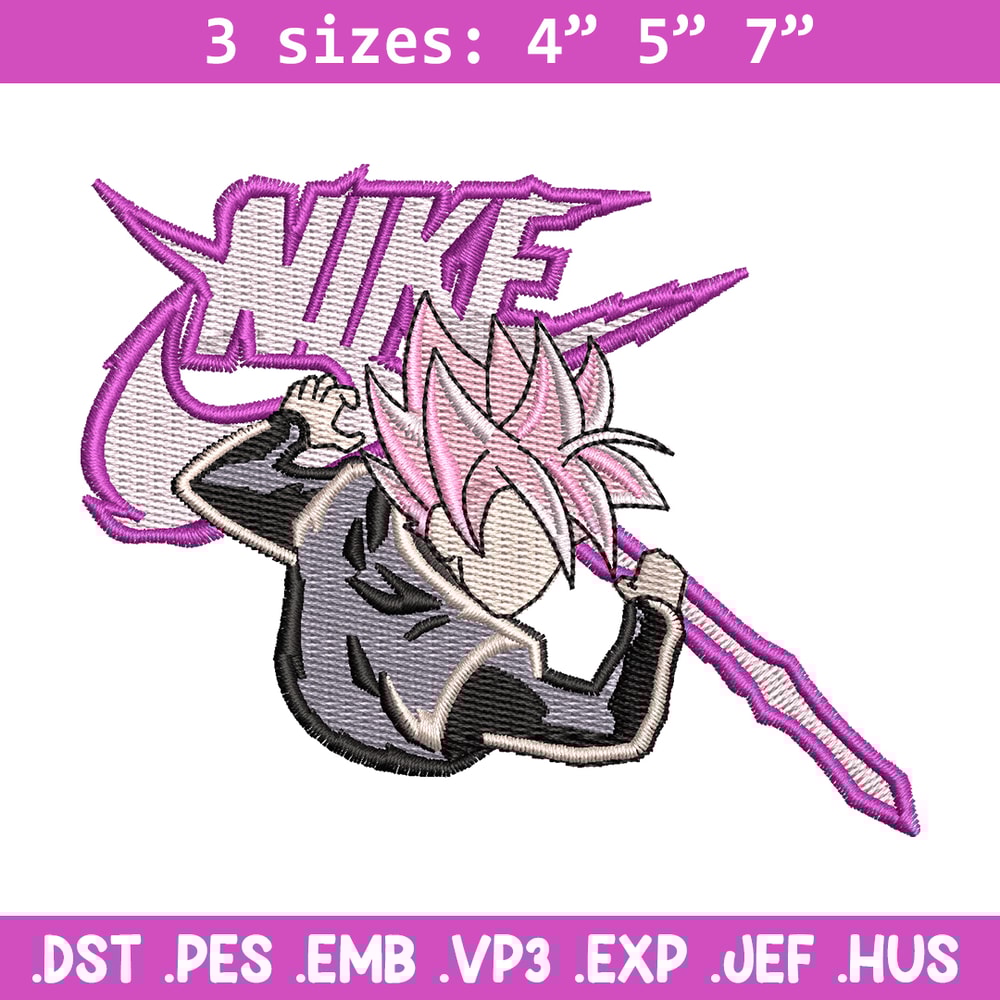 Super Saiyan rose embroidery design, Dragon ball embroidery, Nike design, anime design, anime shirt, Digital download.jpg
