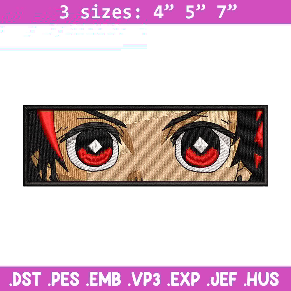 Tanjiro eyes embroidery design, Kimetsu no Yaiba embroidery, Nike design, anime design, anime shirt, Digital download.jpg
