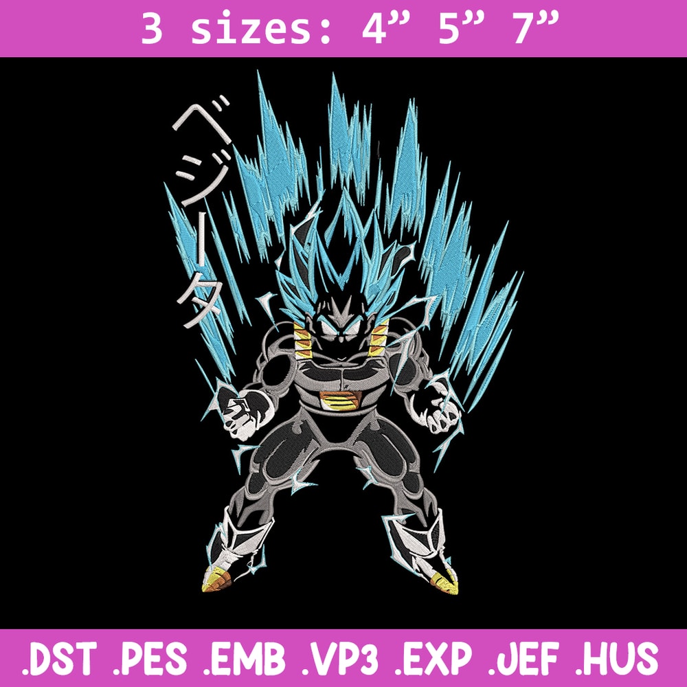 Vegeta blue Embroidery Design, Dragonball Embroidery, Embroidery File, Anime Embroidery,Anime shirt, Digital download.jpg