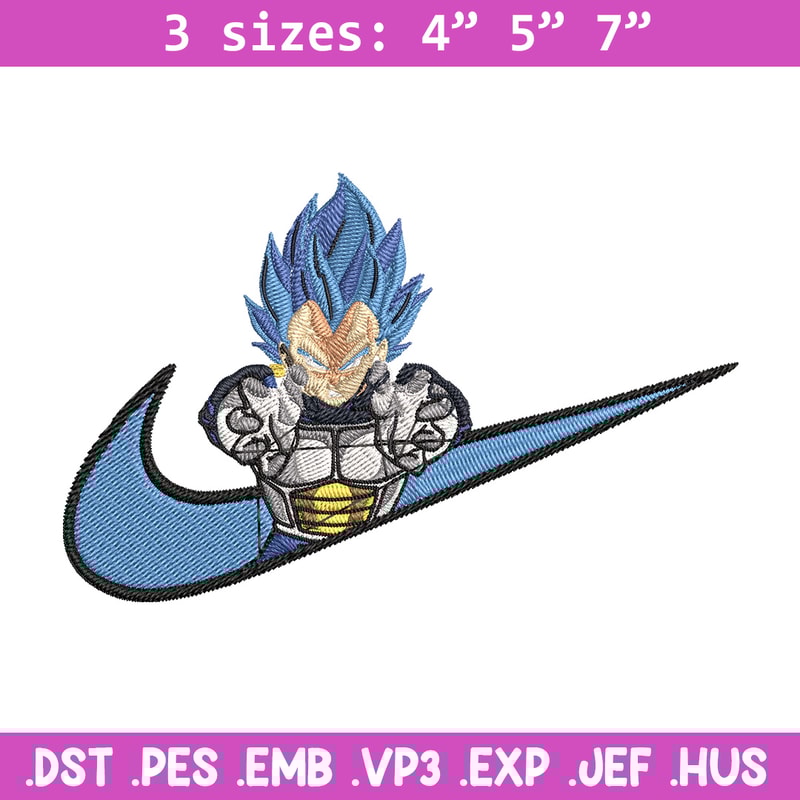 Vegeta Blue Embroidery Design, Dragonball Embroidery, Embroidery File, Nike Embroidery, Anime shirt, Digital download.jpg