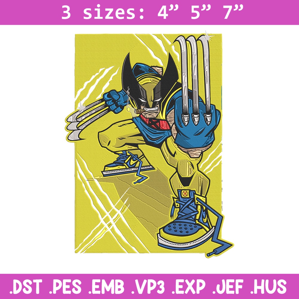 Wolverine poster Embroidery Design, DC comics Embroidery, Embroidery File, Anime Embroidery,Anime shirt,Digital download.jpg