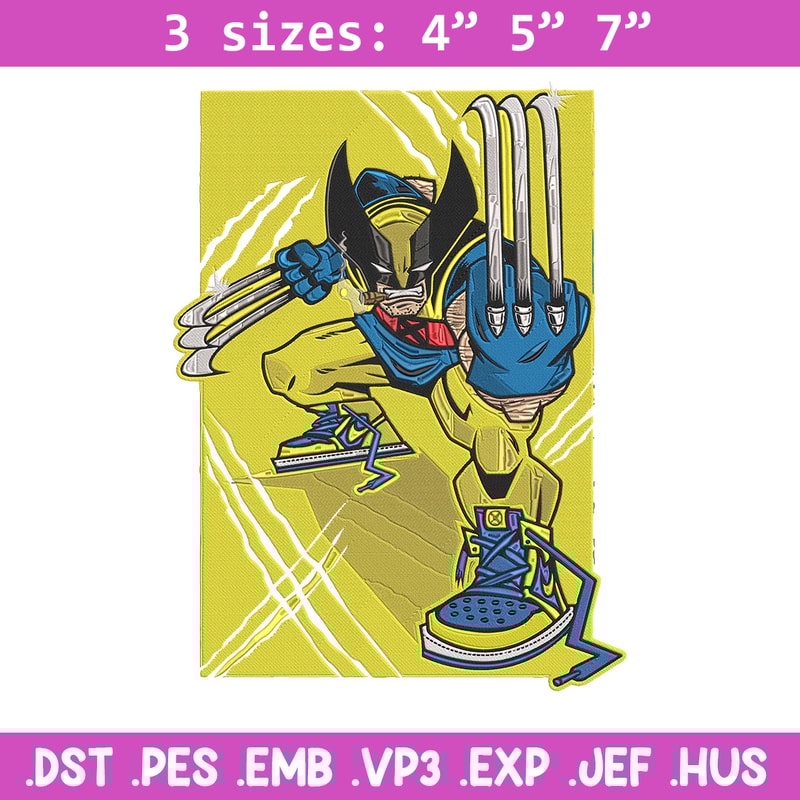 Wolverine poster Embroidery Design, DC comics Embroidery, Embroidery File, Anime Embroidery,Anime shirt,Digital download.jpg