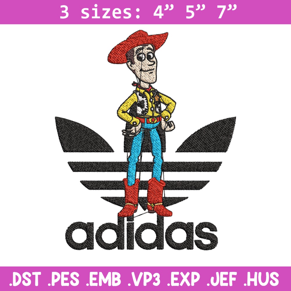 Woody adidas Embroidery Design, Adidas Embroidery, Embroidery File, Brand Embroidery, Logo shirt, Digital download.jpg