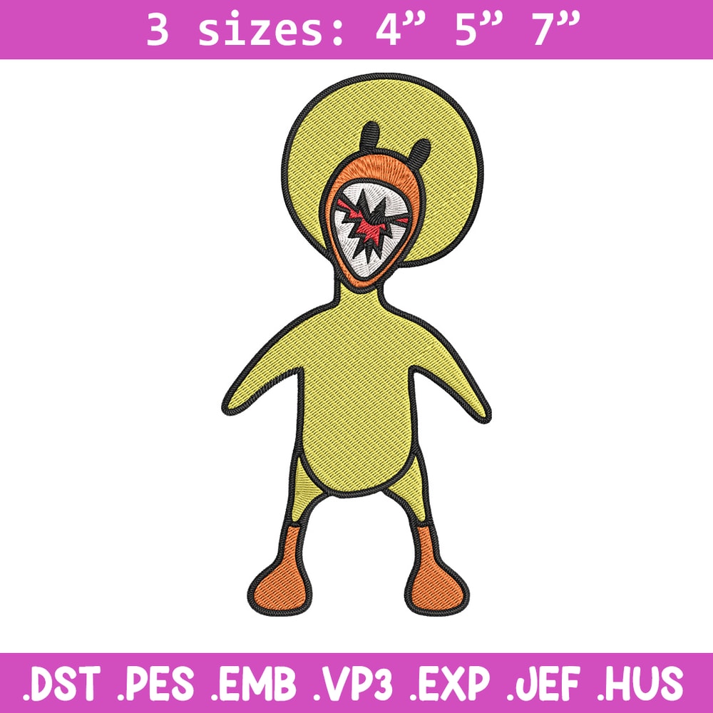 Yellow Rainbow Embroidery Design, Rainbow Friends Embroidery, Embroidery File, Anime Embroidery, Digital download..jpg