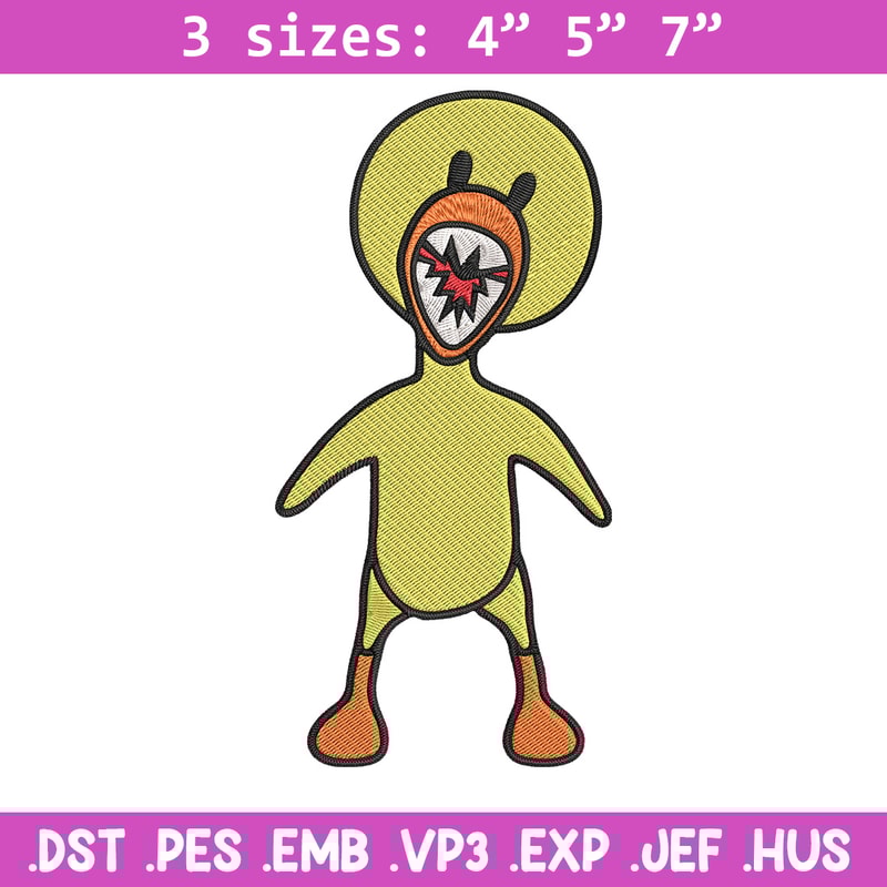 Yellow Rainbow Embroidery Design, Rainbow Friends Embroidery, Embroidery File, Anime Embroidery, Digital download..jpg