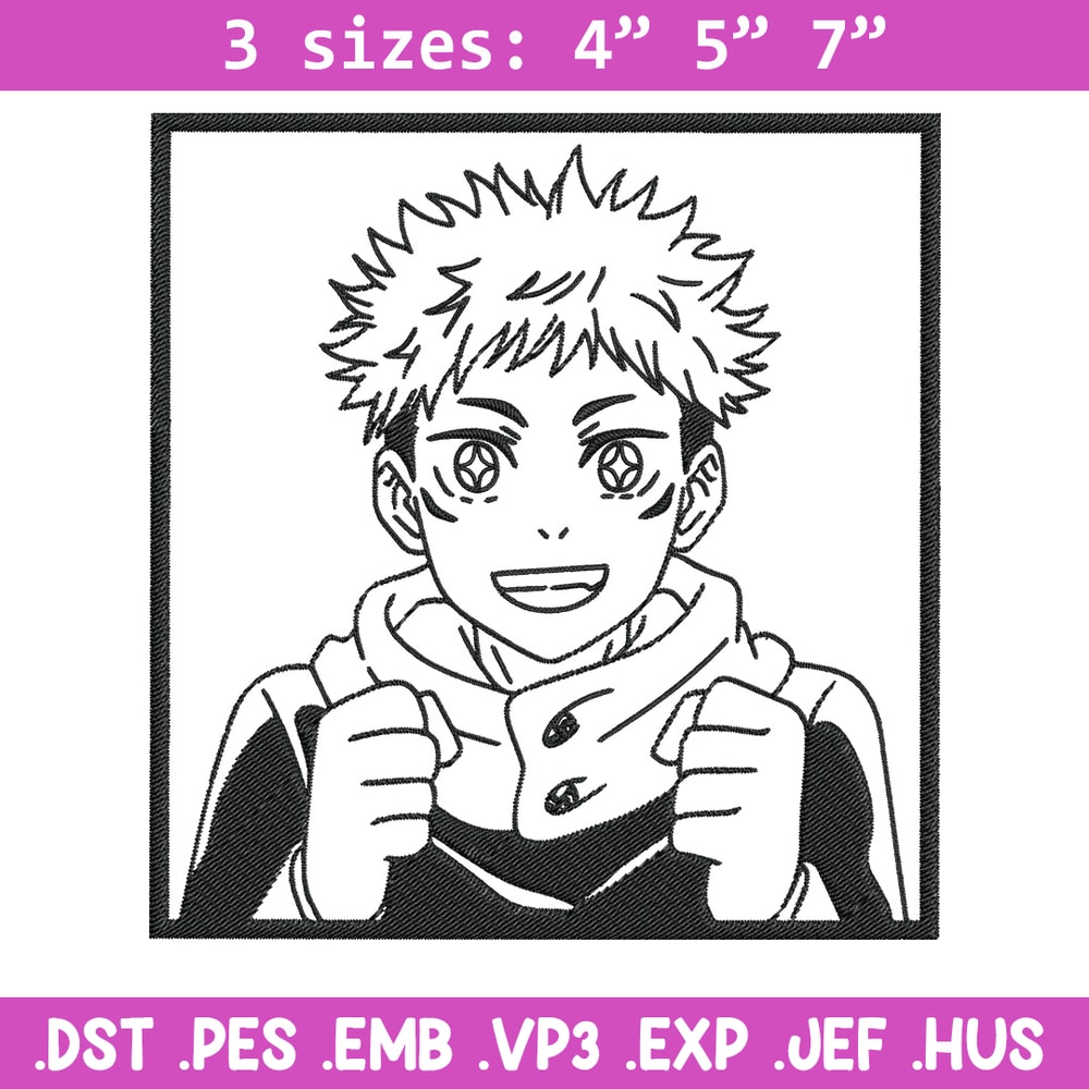 Yuji box Embroidery Design, Jujutsu Embroidery, Embroidery File, Anime Embroidery, Anime shirt, Digital download.jpg