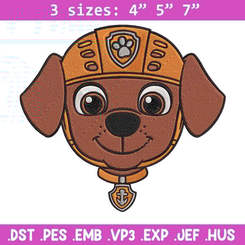 Zuma dog Embroidery Design, Paw Patrol Embroidery, Embroidery File, Anime Embroidery, Anime shirt, Digital download.jpg