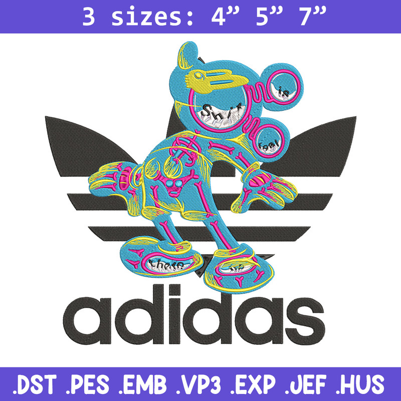 Adidas mickey Embroidery Design, Mickey Embroidery, Embroidery File, Adidas Embroidery, Anime shirt, Digital download.jpg