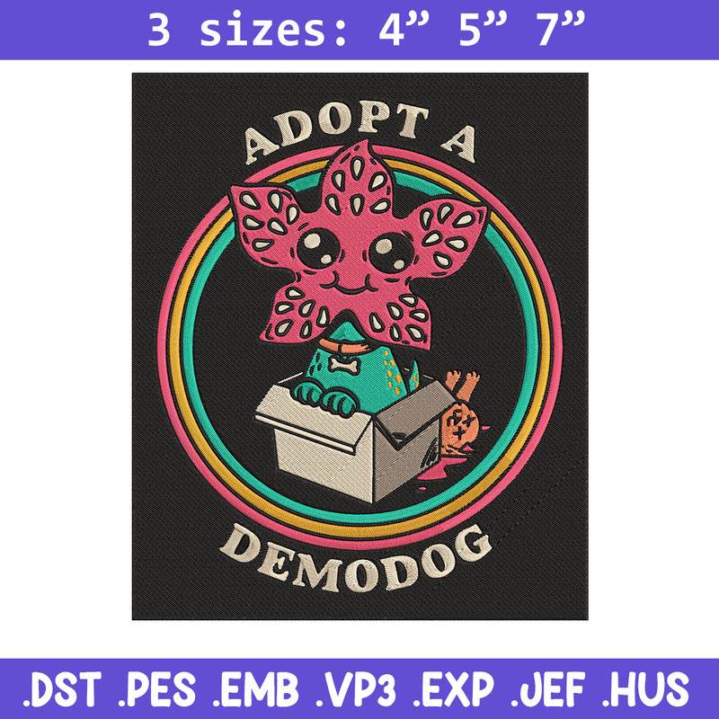 Adpot a demodog Embroidery Design, Demodog Embroidery, Embroidery File, Anime Embroidery, Anime shirt, Digital download.jpg