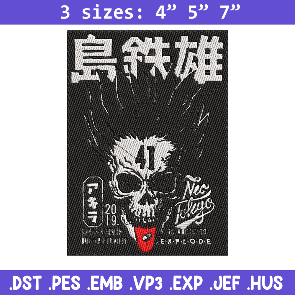 Akira 41 Poster Embroidery Design, Akira Embroidery, Embroidery File,Anime Embroidery, Anime shirt, Digital download..jpg