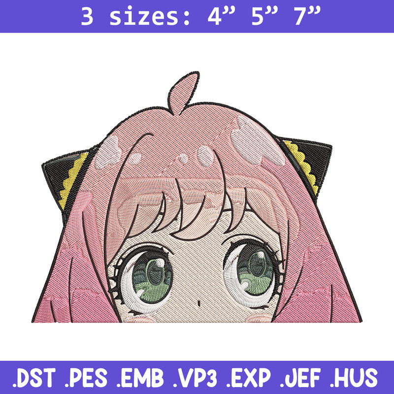 Anya Peek Embroidery Design, Spy x family Embroidery, Embroidery File, Anime Embroidery, Anime shirt, Digital download..jpg