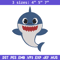 Baby Shark Embroidery Design, Shark Embroidery, Embroidery File, Embroidery design, Digital download..jpg