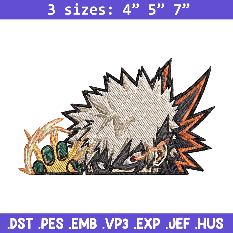 Bakugo Peeker Embroidery Design, Mha Embroidery, Embroidery File, Anime Embroidery, Anime shirt, Digital download..jpg