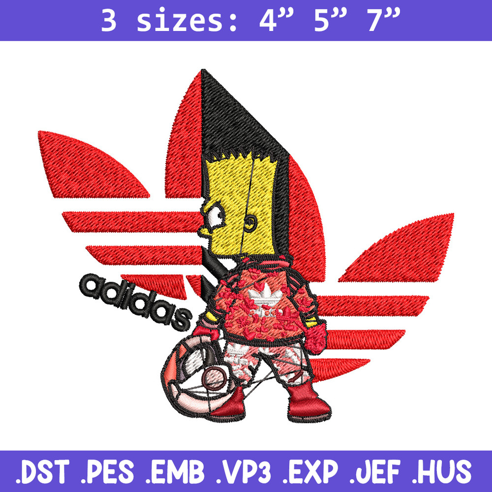Bart racer adidas Embroidery Design, Adidas Embroidery, Brand Embroidery, Embroidery File, Logo shirt, Digital download.jpg