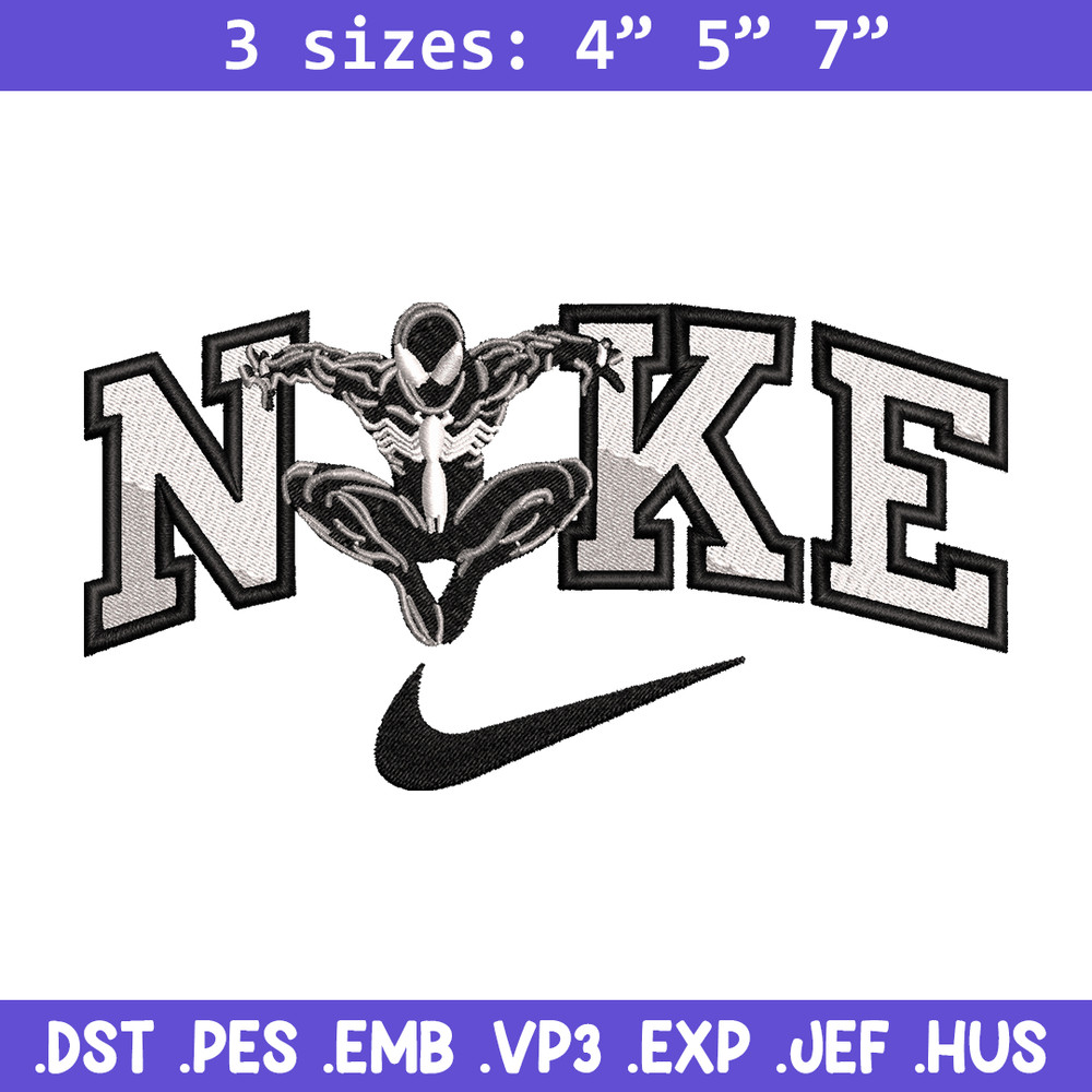 Black Spiderman Nike embroidery design, Black Spiderman embroidery, Nike design, movie design, Digital download.jpg