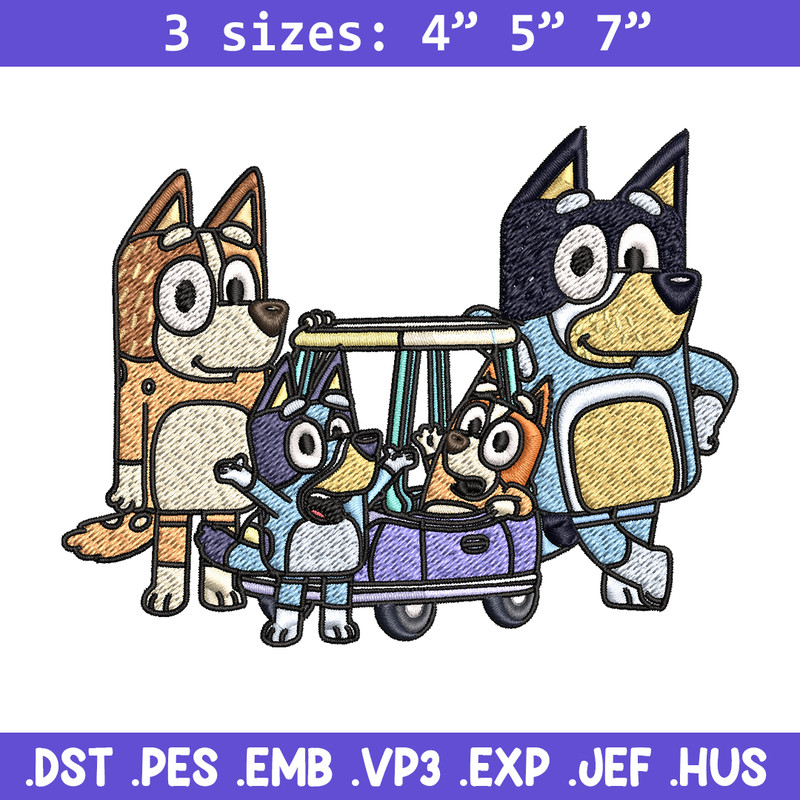 Bluey family embroidery design, Bluey Embroidery, Embroidery File, cartoon design, cartoon shirt, Digital download..jpg