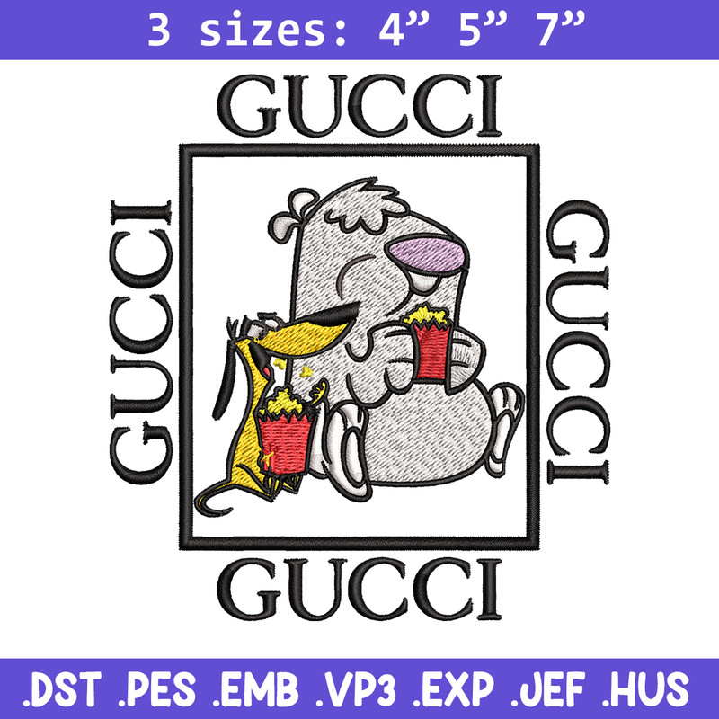 Cartoon Gucci Embroidery design, Cartoon Gucci Embroidery, cartoon design, Embroidery File, Gucci logo, Instant download.jpg