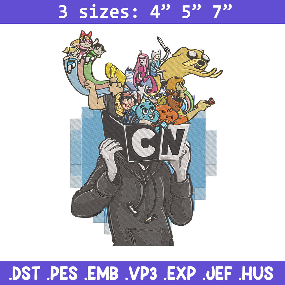 CN character Embroidery Design, CN cartoon Embroidery, Embroidery File, Anime Embroidery, Anime shirt, Digital download.jpg