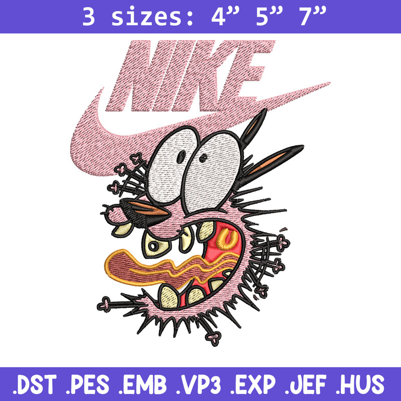 Courage dog Embroidery design, Courage dog Embroidery, Nike design, Embroidery file, cartoon logo. Instant download..jpg