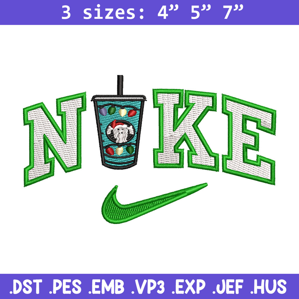 Cup green x nike embroidery design, Cup embroidery, Nike design, Embroidery shirt, Embroidery file, Digital download.jpg