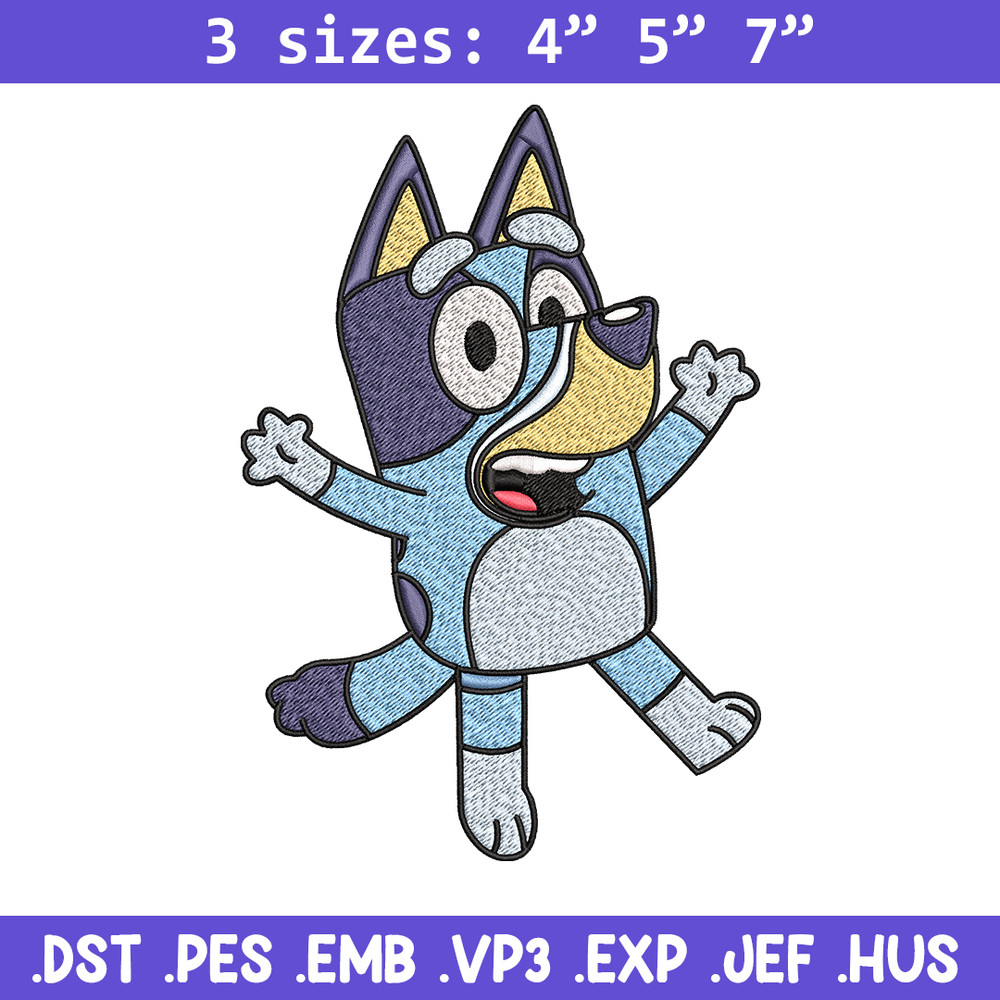 Dad Bluey Embroidery, Bandit Heeler Embroidery, Embroidery File, cartoon design, cartoon shirt, Digital download..jpg