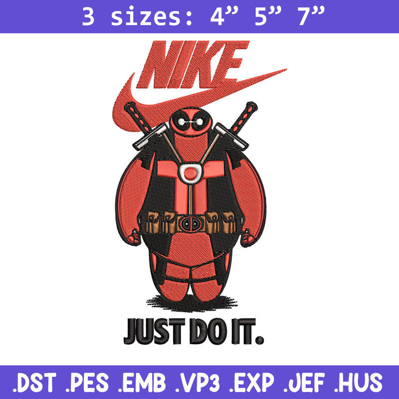 Deadpool funny Nike Embroidery design, Deadpool funny Embroidery, Nike design, Embroidery file, Instant download..jpg