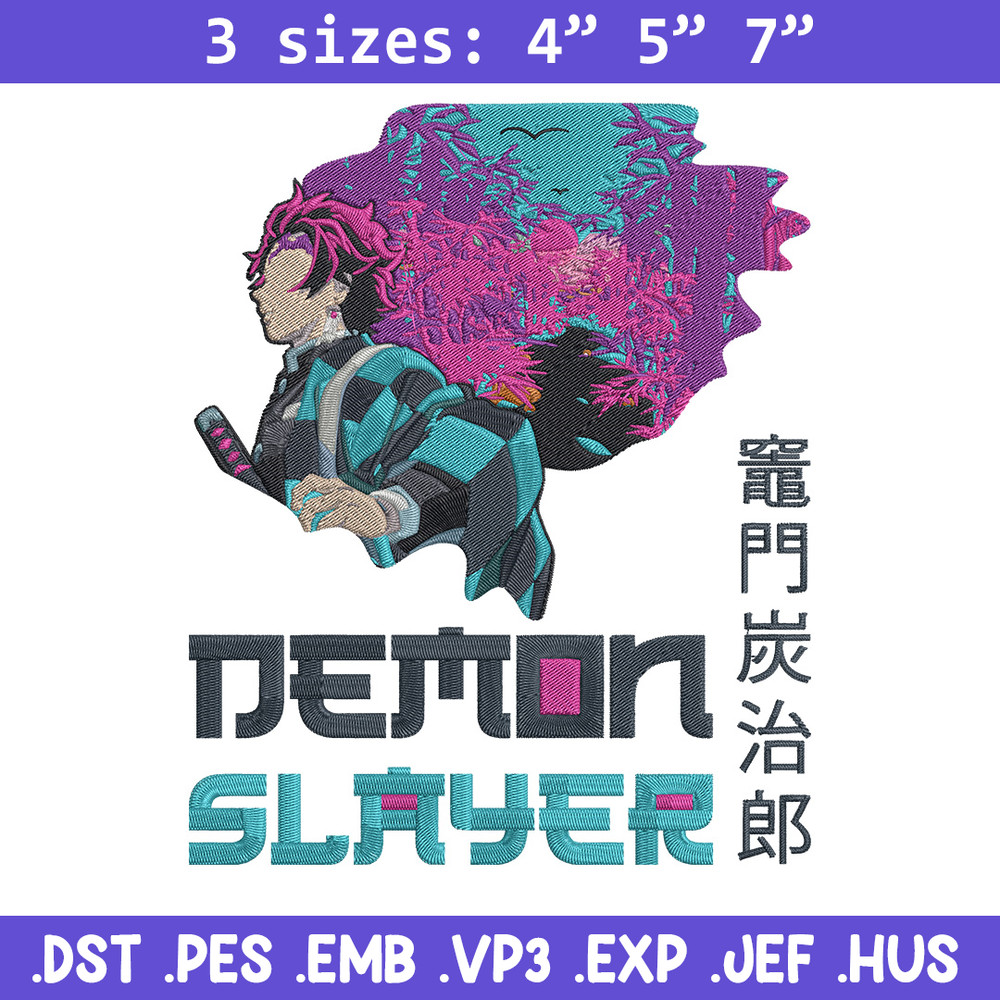 Demon slayer Embroidery Design,Demon slayer Embroidery,Embroidery File,Anime Embroidery,Anime shirt, Digital download..jpg