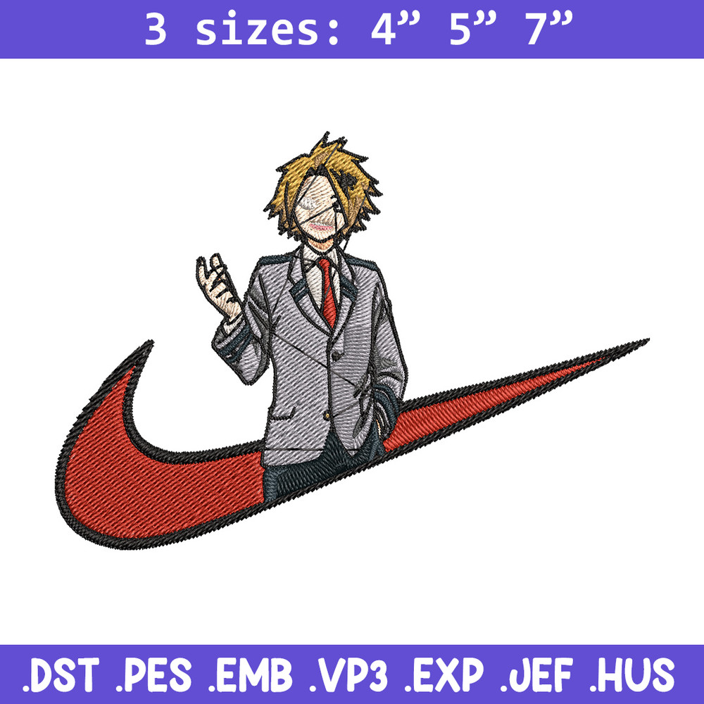 Denki x nike Embroidery Design, Mha Embroidery, Embroidery File, Nike Embroidery, Anime shirt, Digital download.jpg