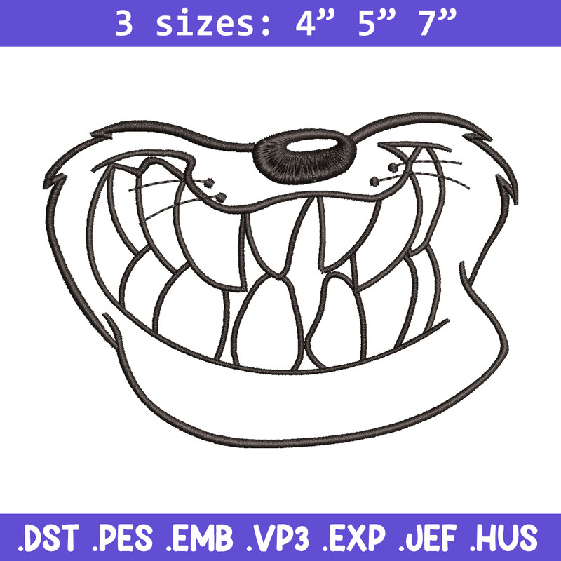 Dog black white embroidery design, cartoon embroidery, cartoon design, Embroidery file, cartoon shirt, Instant download.jpg