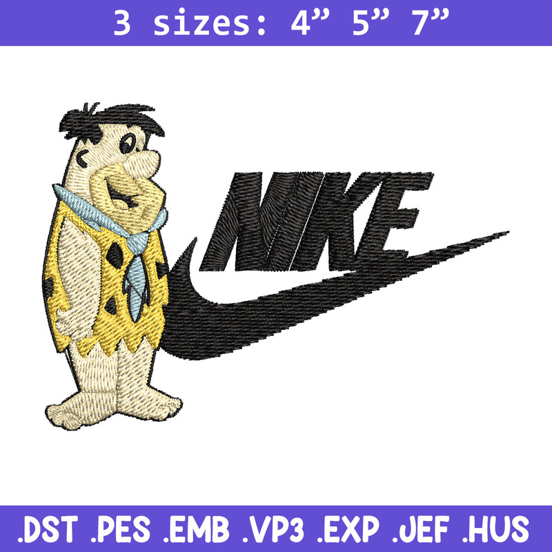 Fred Flintstone Nike Embroidery design, Fred Flintstone Embroidery, Nike design, Embroidery file, Instant download..jpg