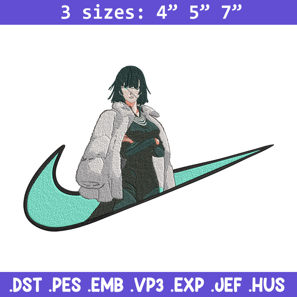 Fubuki x nike Embroidery Design, One punch man Embroidery,Embroidery File,Nike Embroidery,Anime shirt,Digital download.jpg