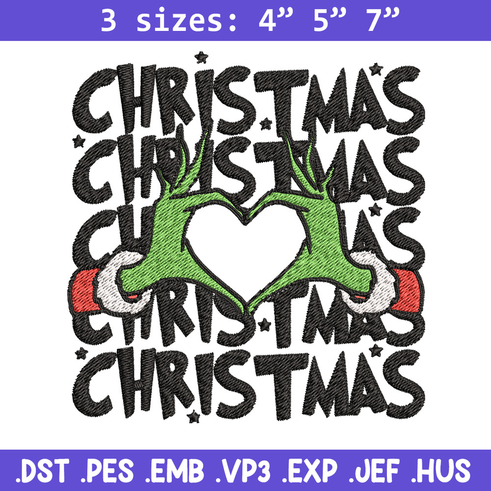 Grinch christmas Embroidery design, Grinch christmas Embroidery, logo design, Embroidery File, Instant download..jpg