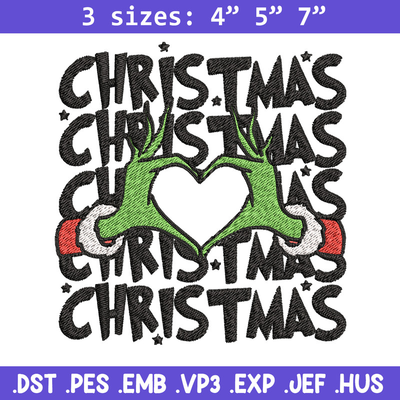 Grinch christmas Embroidery design, Grinch christmas Embroidery, logo design, Embroidery File, Instant download..jpg