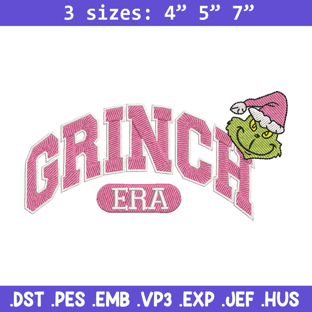 Grinch era embroidery design, Grinch embroidery, Chrismas design, Embroidery shirt, Embroidery file, Digital download.jpg