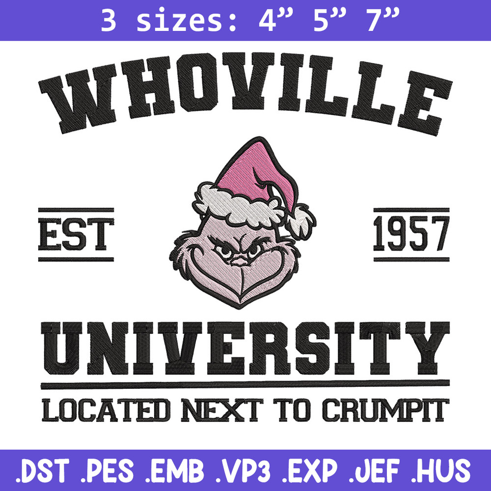 Grinch est 1957 Embroidery Design, Grinch Embroidery, Embroidery File, Chrismas Embroidery, Anime shirt,Digital download.jpg