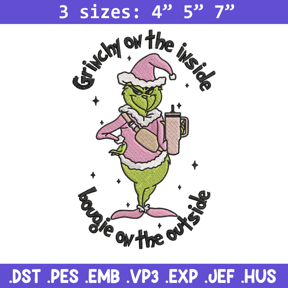 Grinchy Embroidery Design, Grinch Embroidery, Embroidery File, Chrismas Embroidery, Anime shirt,Digital download..jpg