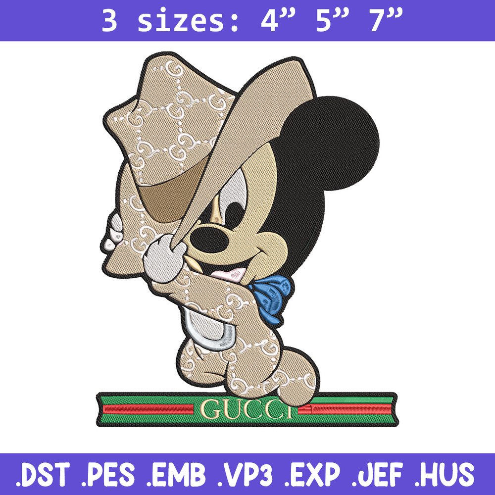 Mickey baby gucci Embroidery Design, Mickey Embroidery, Embroidery File, Gucci Embroidery, Anime shirt,Digital download.jpg