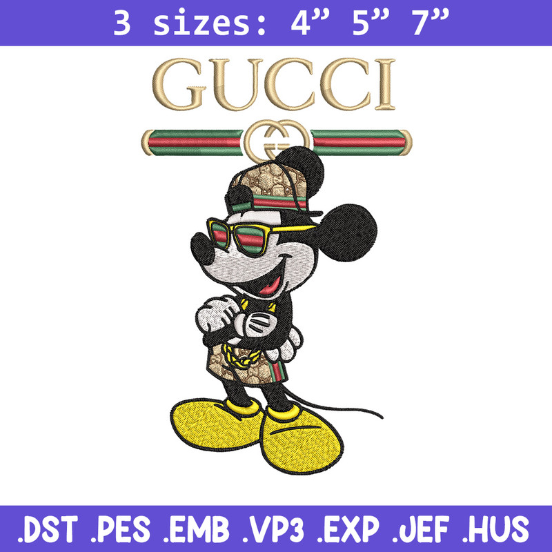 Mickey gucci Embroidery Design,Gucci Embroidery, Embroidery File, Logo shirt, Sport Embroidery, Digital download.jpg