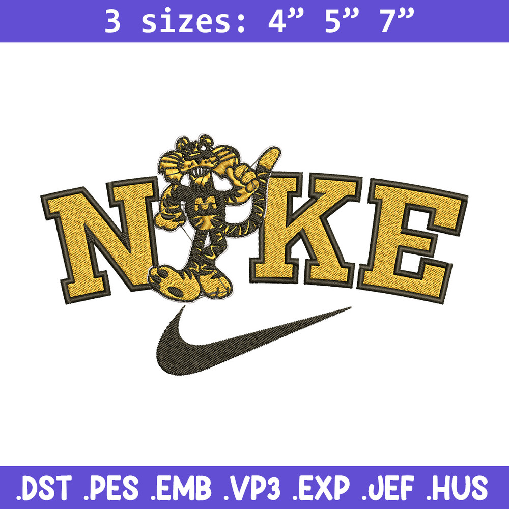 Missouri University embroidery design, Sport embroidery, Nike design, Embroidery file,Embroidery shirt, Digital download.jpg